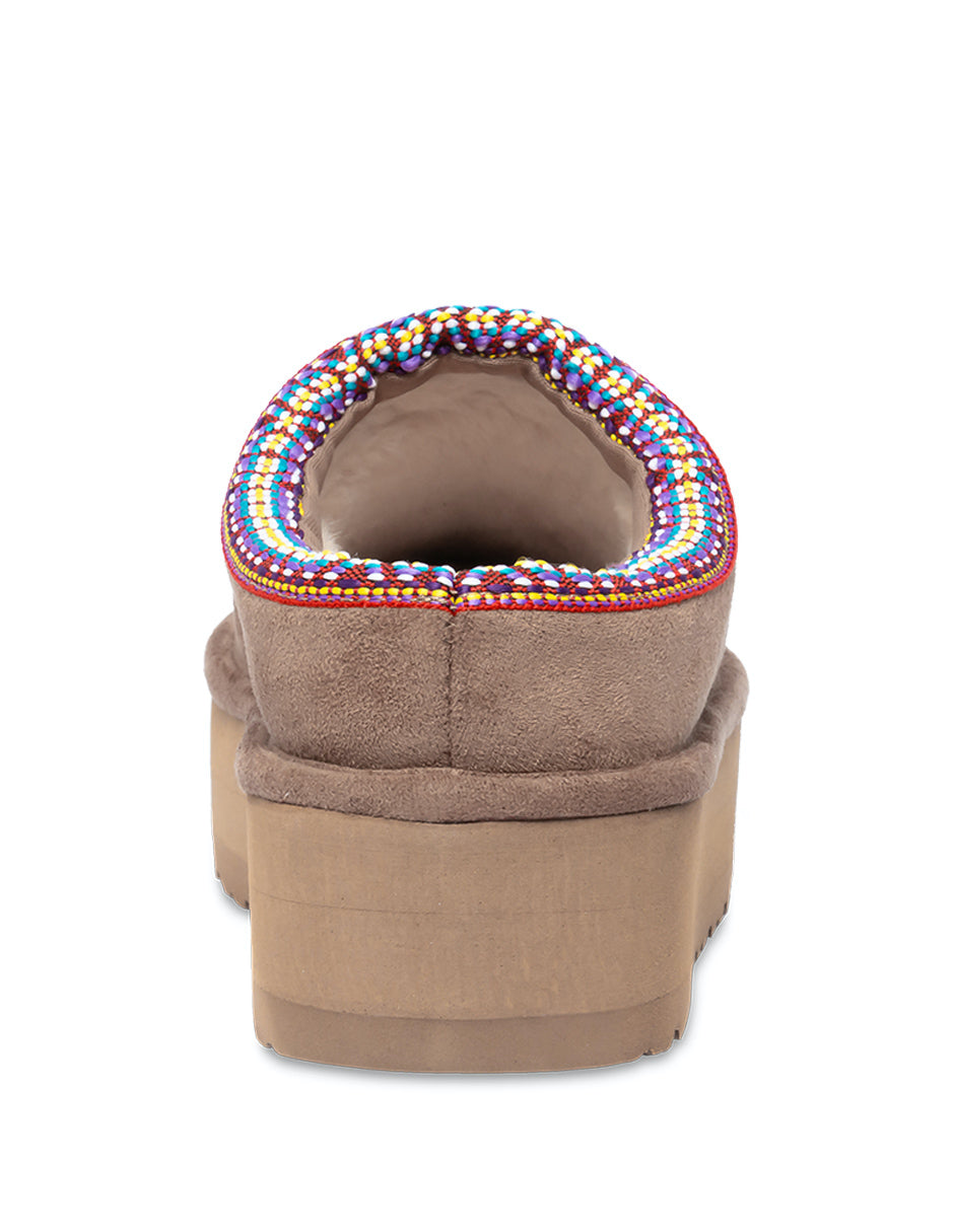 Elyse W Tan Fabric Botines Cafes para Mujer