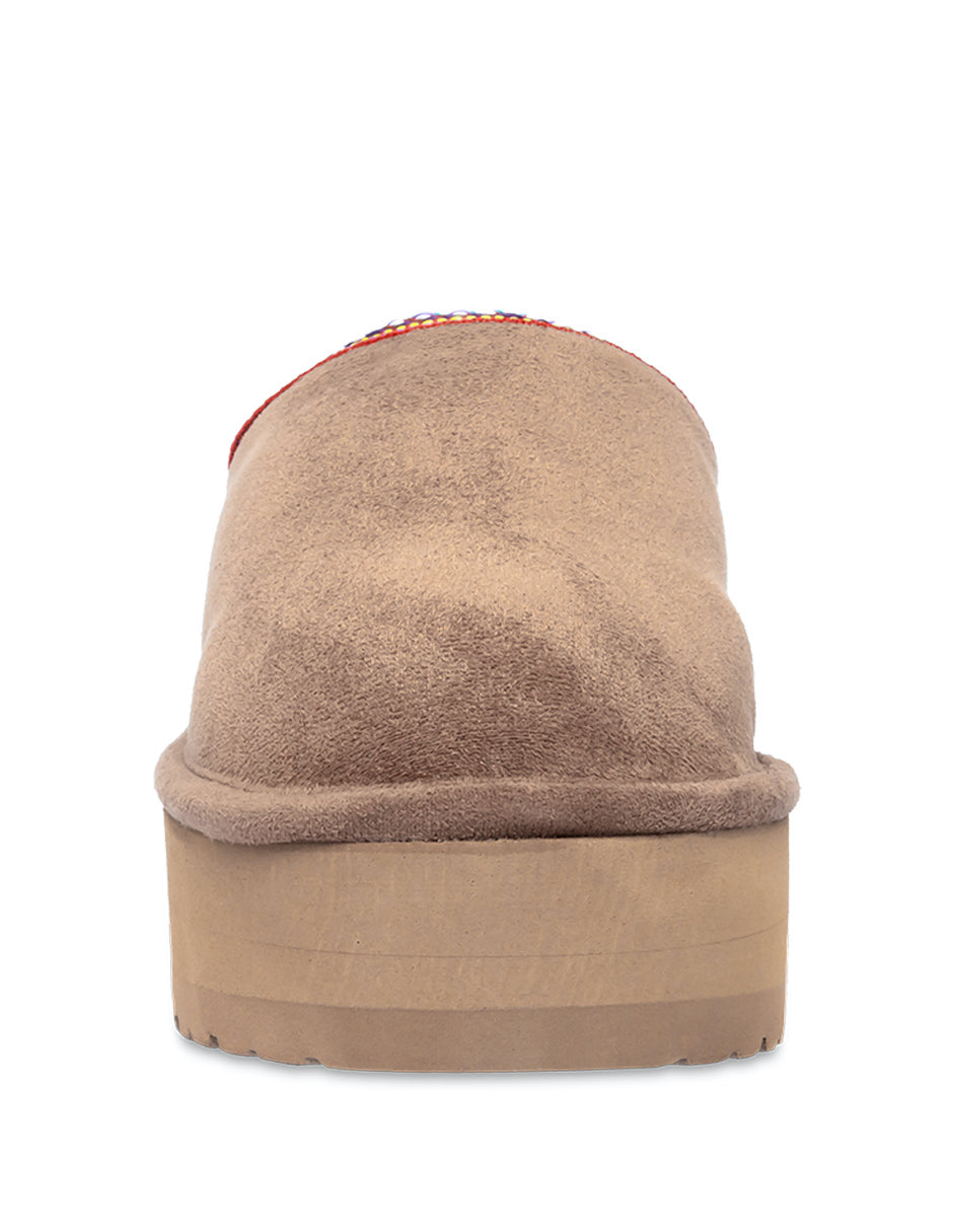 Elyse W Tan Fabric Botines para Mujer