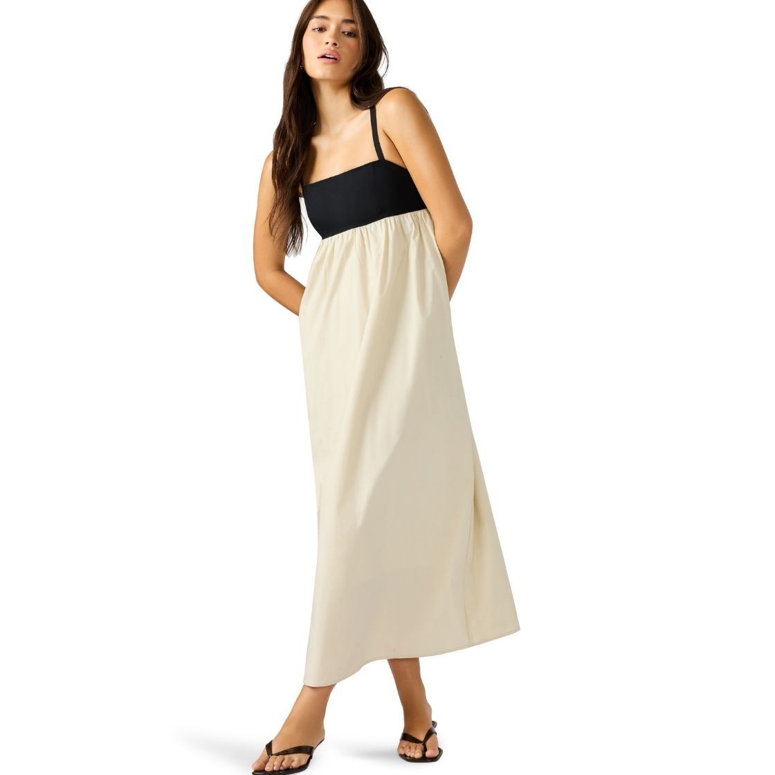 Emmaline Dress Oatmeal Vestido Largo Beige para Mujer