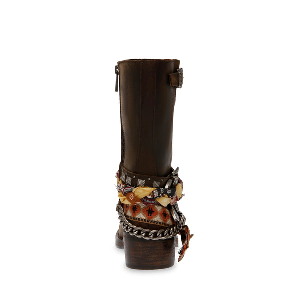 Equip Brown Leather Botas Cafes para Mujer