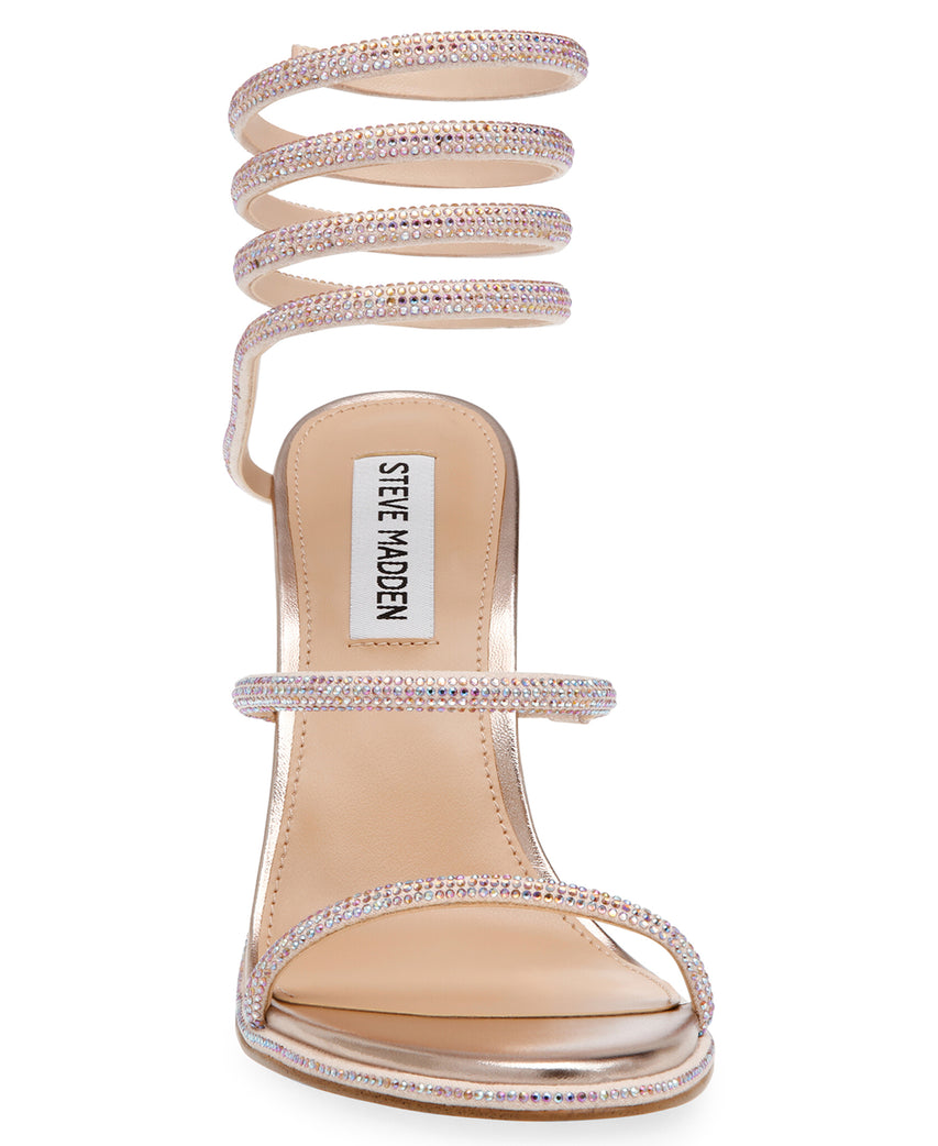 Exotica Rhinestone Sandalias de Tacon con Brillos para Mujer