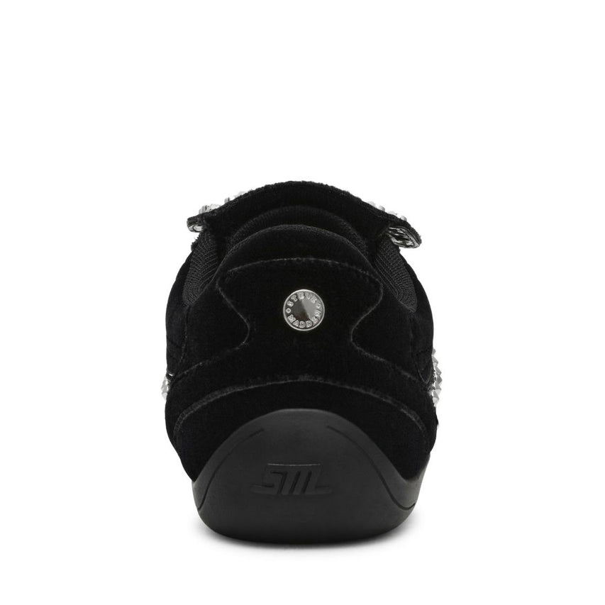 Fanbase Black Velvet Tenis Aterciopelados Negros con Estoperoles