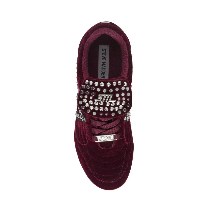 Fanbase Burgundy Velvet Tenis Aterciopelados para Mujer