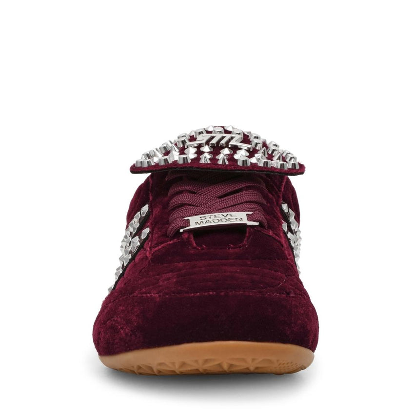 Fanbase Burgundy Velvet Tenis Aterciopelados Vino para Mujer