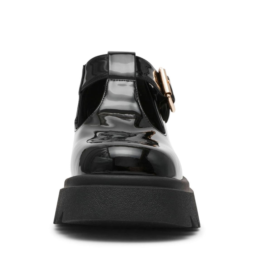 Feel Good Black Patent Mocasines para Mujer