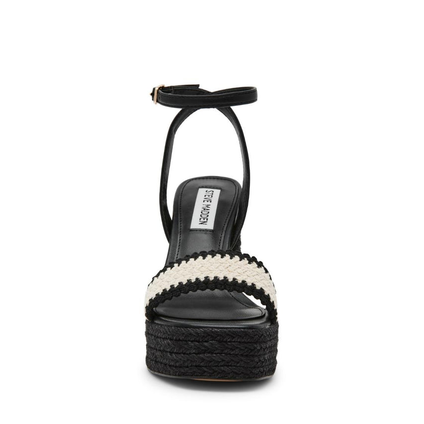 Florencia Black Bone Sandalias de Tacón Para Mujer