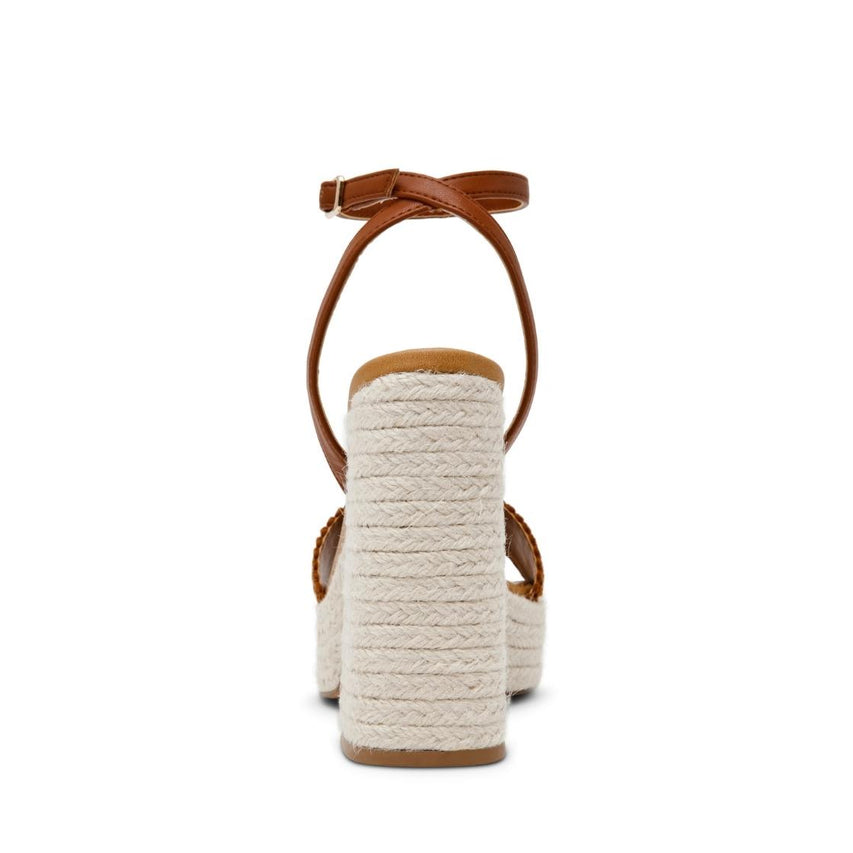 Florencia Tan Bone Sandalias de Tacón Beige Para Mujer