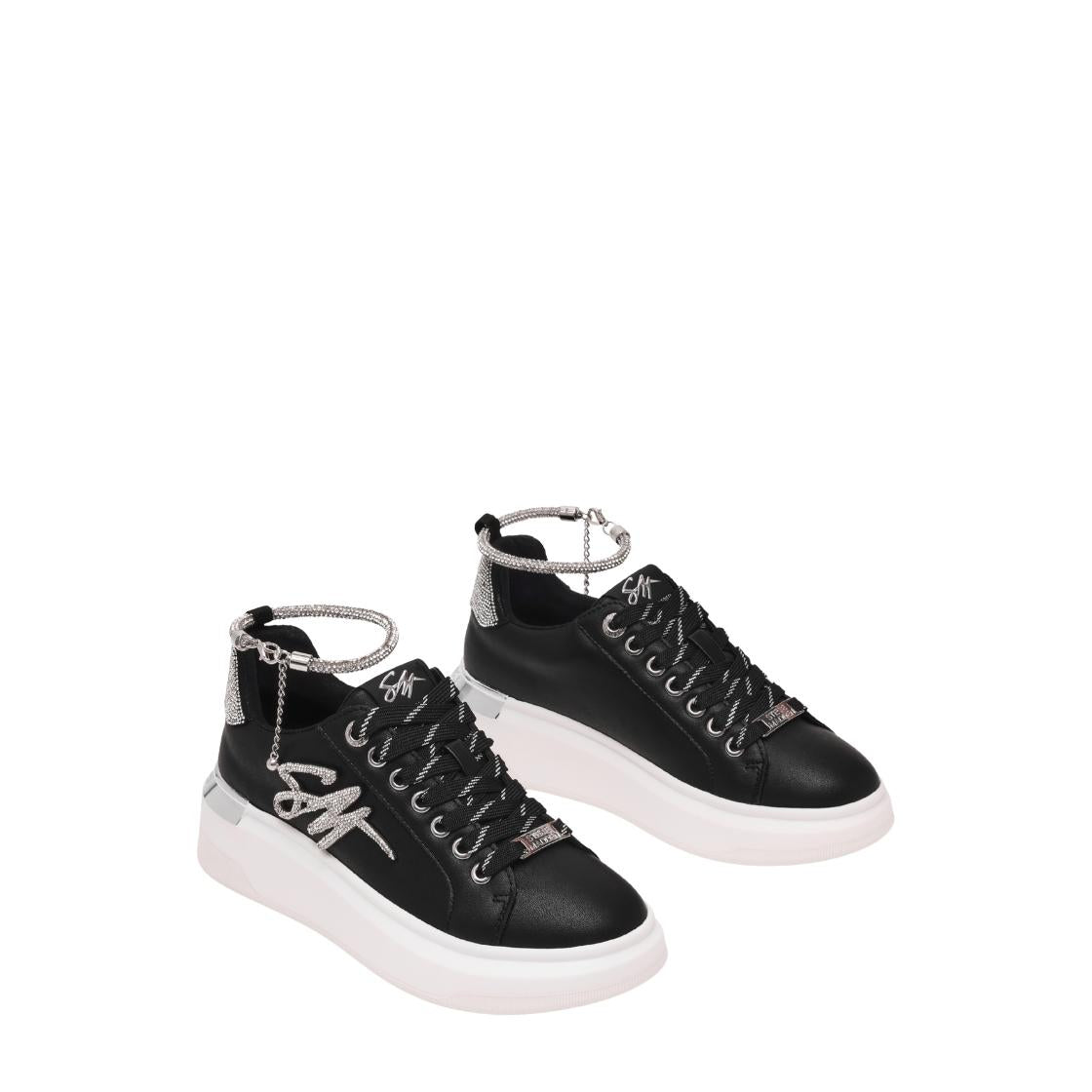 Gaylaxie Black Tenis Negros con Pedrería