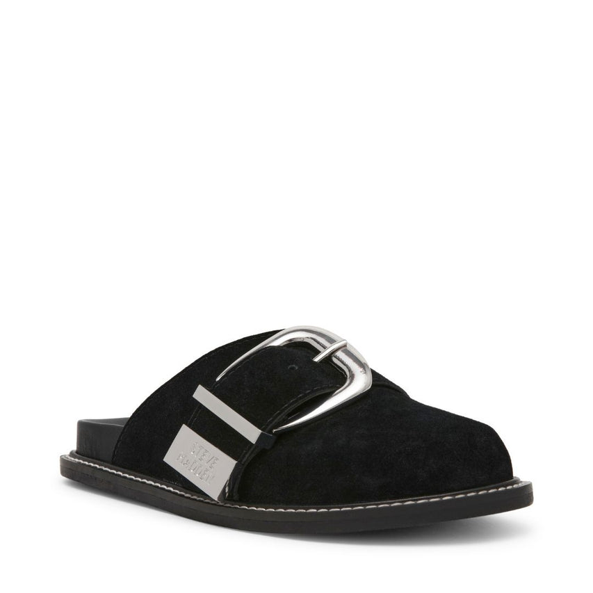 Gazelle Black Suede Flats Negros