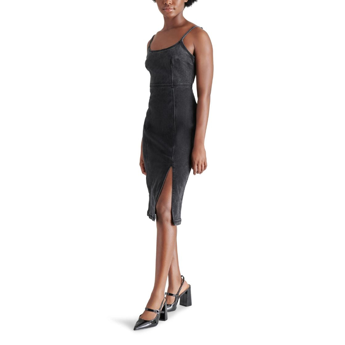 Giselle Dress Washed Black Vestido de Mezclilla