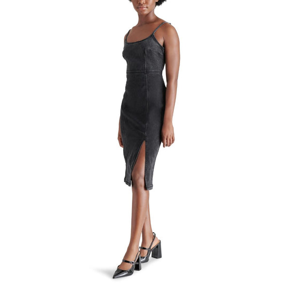 Giselle Dress Washed Black Vestido de Mezclilla