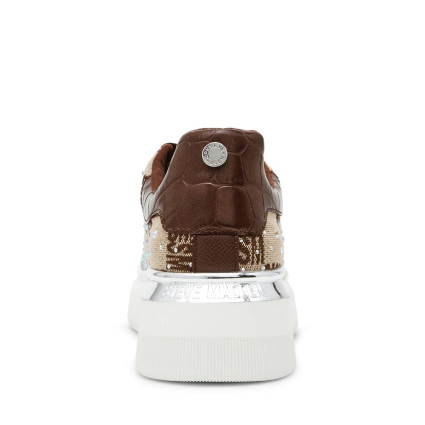 Glider-SMR Brown Tenis Cafés Para Mujer