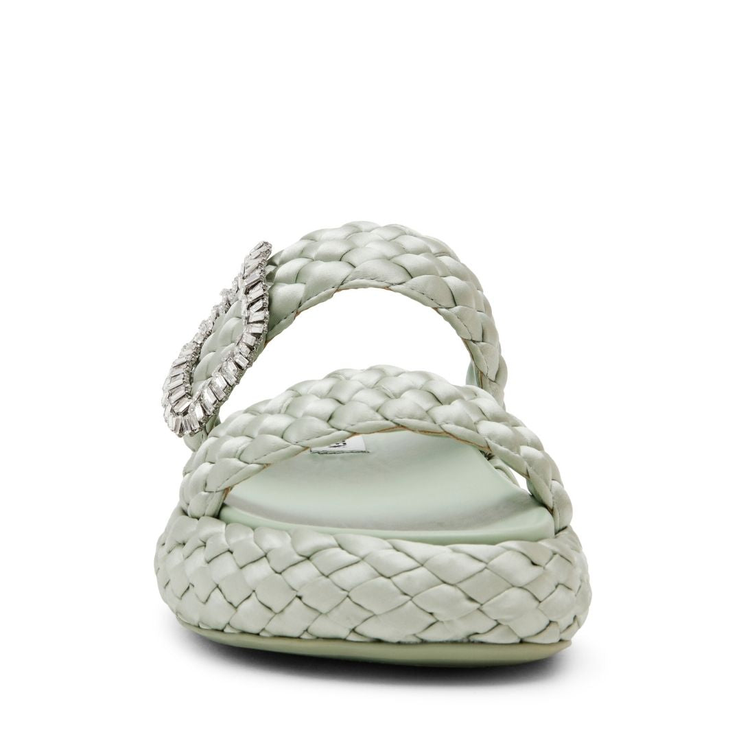 Glitch Mint Satin Sandalias para Mujer