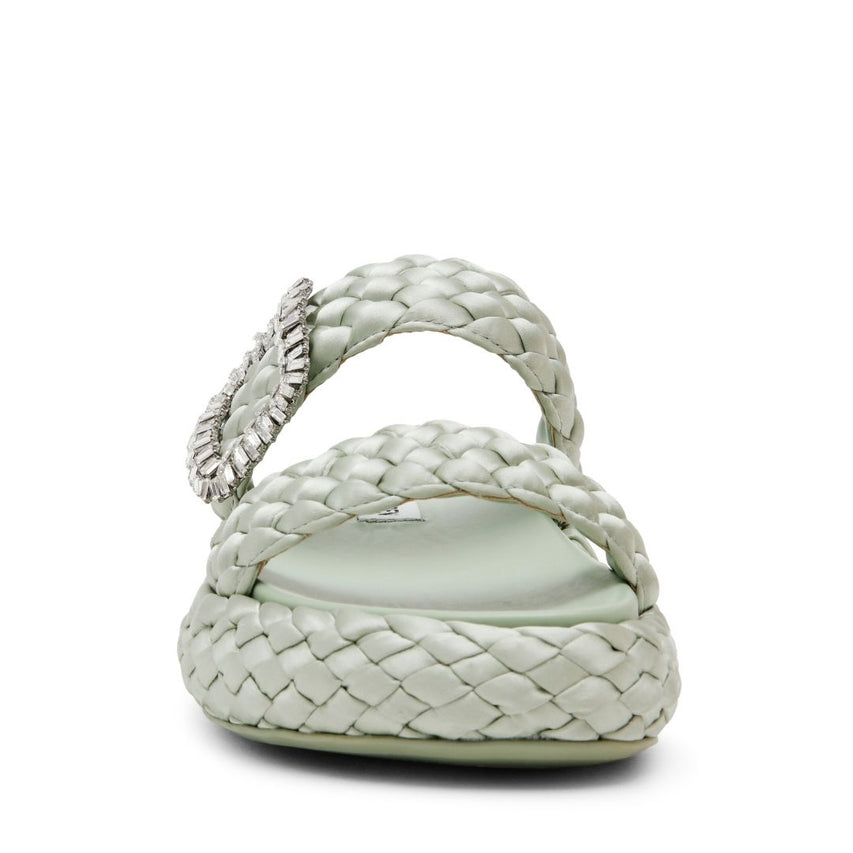 Glitch Mint Satin Sandalias para Mujer