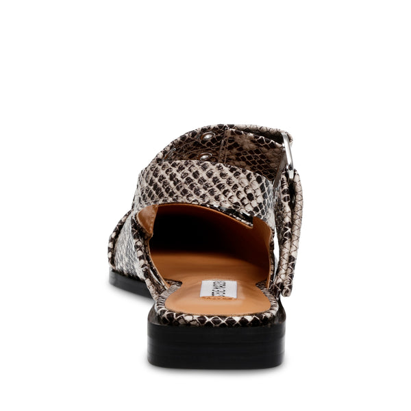 Grand Ave Light Beige Snake Bailarinas Beige con Estampado Tipo Serpiente para Mujer