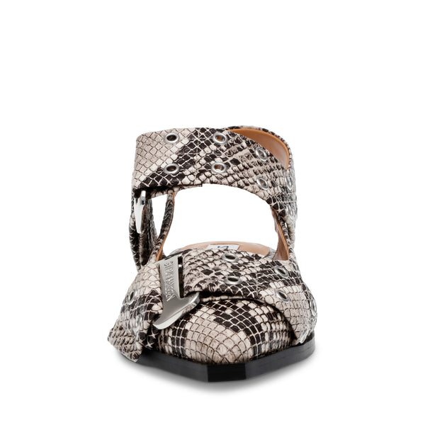 Grand Ave Light Beige Snake Bailarinas con Estampado Tipo Serpiente para Mujer