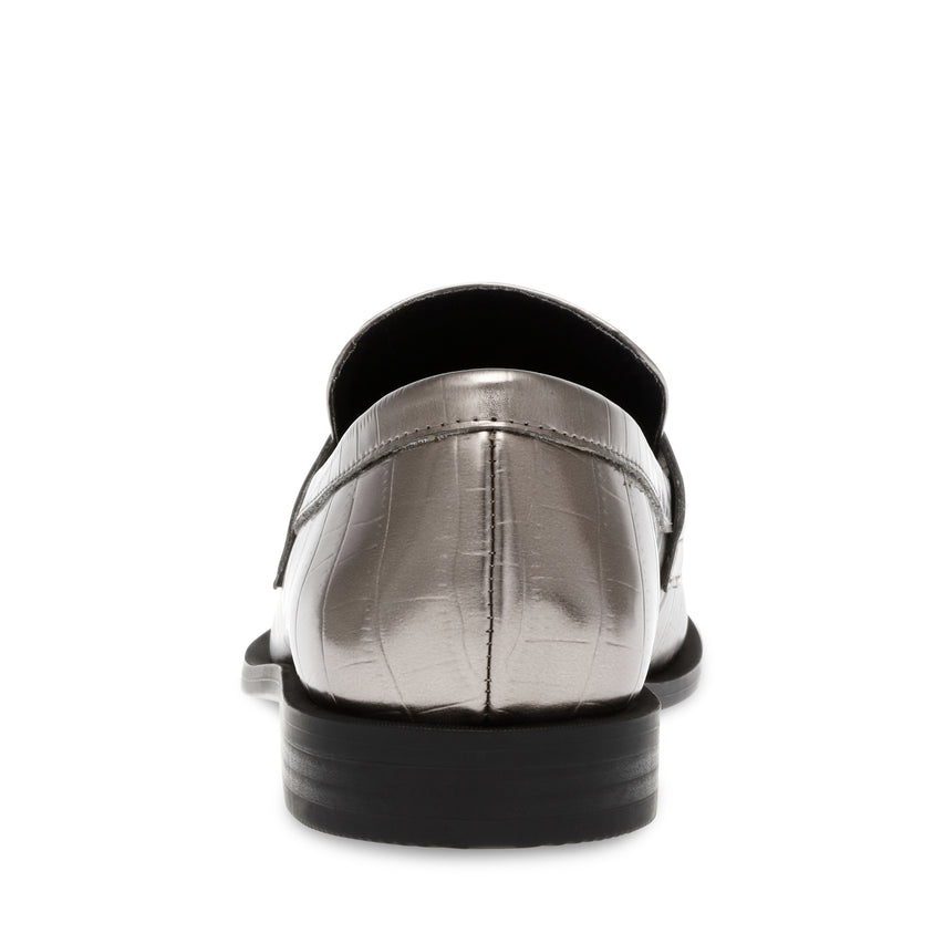 Harlem Pewter Mocasines Plateados para Mujer