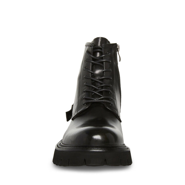 Hennric Black Leather Botas para Hombre