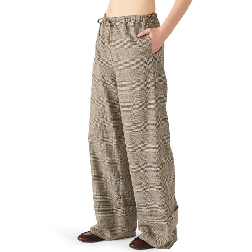 Idra Pant Brown Pantalon de Vestir Holgado Cafe