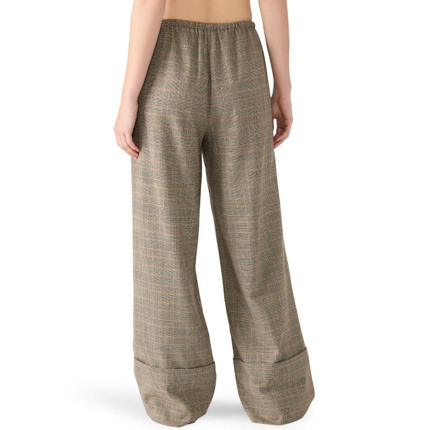 Idra Pant Brown Pantalon de Vestir Holgado para Mujer