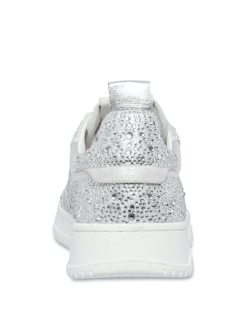 Ecstatic R Rhinestone Tenis con Brillos Blancos para Mujer