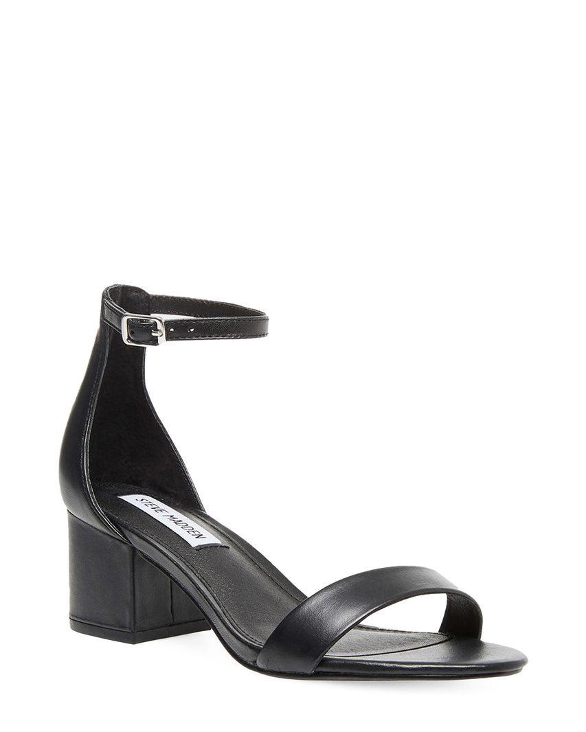 Irenee Black Leather Zapatilla Color Negro