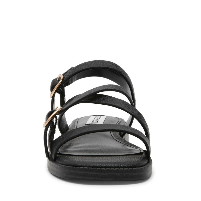 Isela Black Action Leather Sandalias Para Mujer