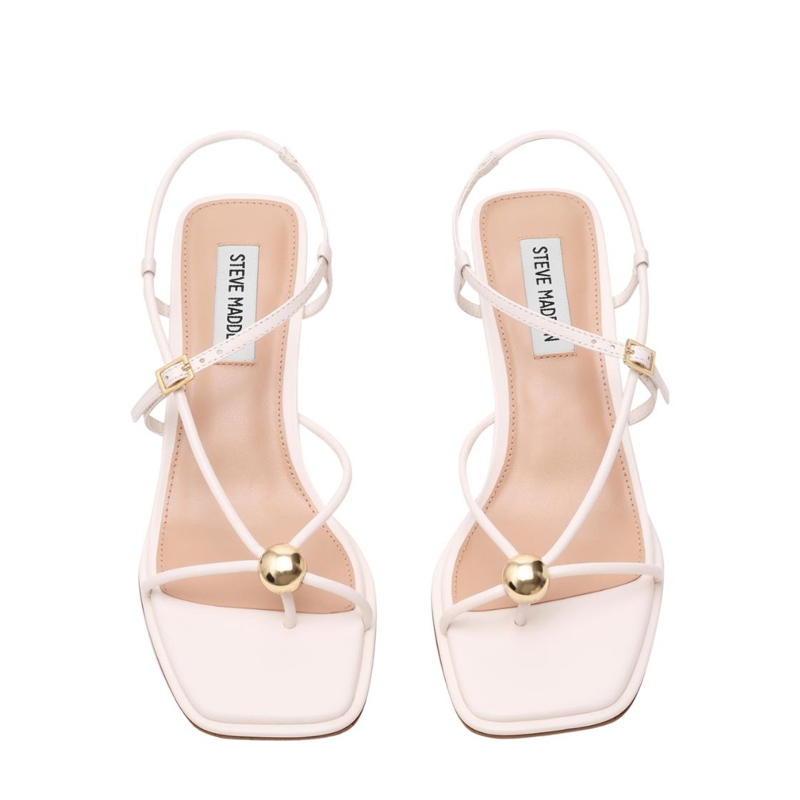 Jackpots Bone Leather Sandalias de Tacón Para Mujer