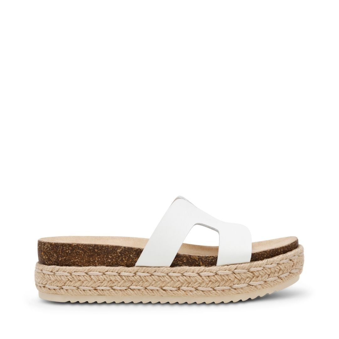 Jadda White Action Leather. Sandalias Cómodas – Steve Madden Mexico