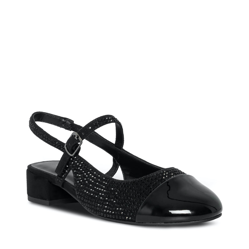 Jbelinda Black Crystal Flats Negros