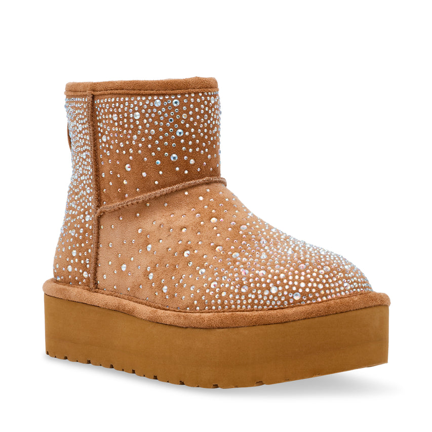 Jease Taupe Botines Cafes con Brillos
