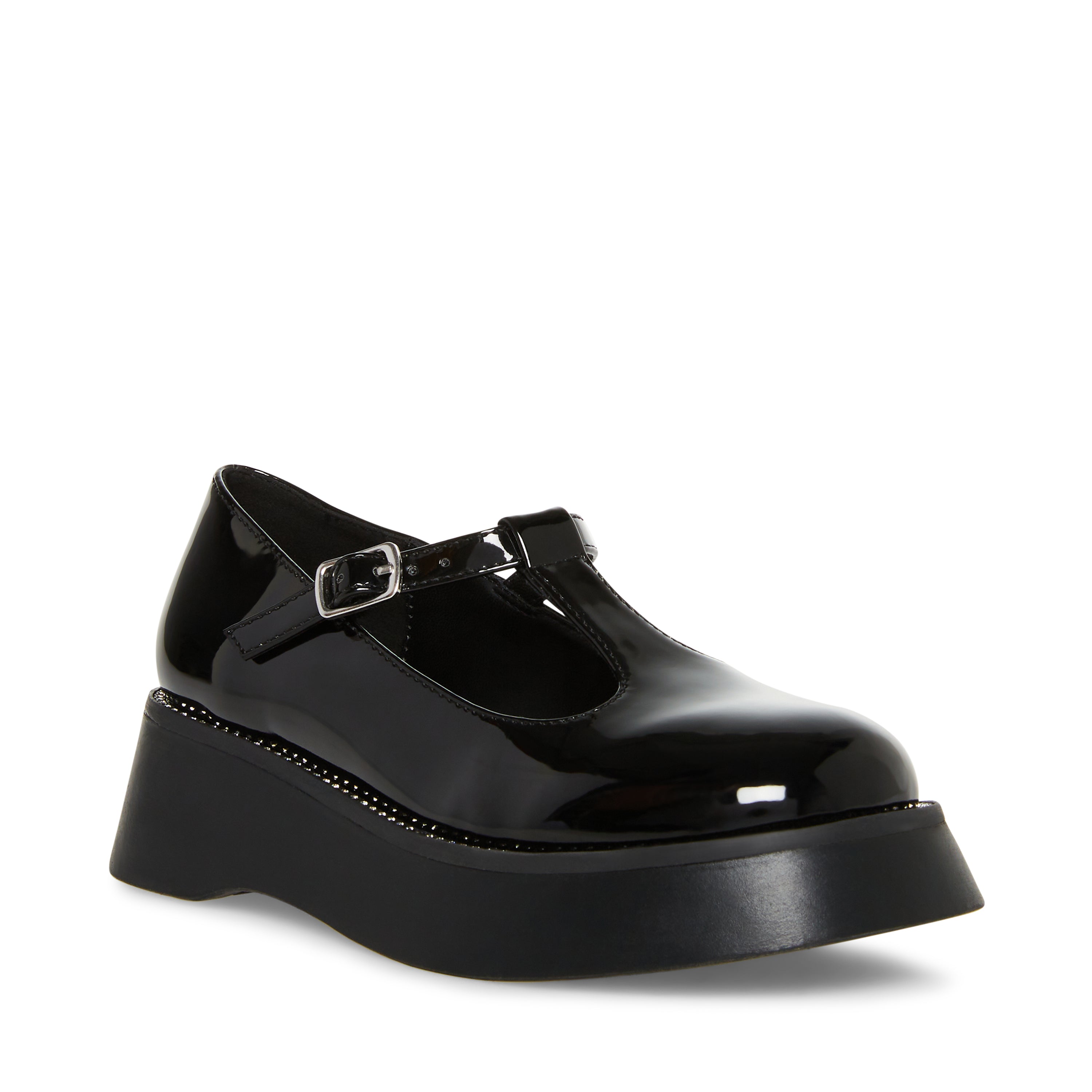 Jfiddle Black Patent Zapatos de Charol Negros