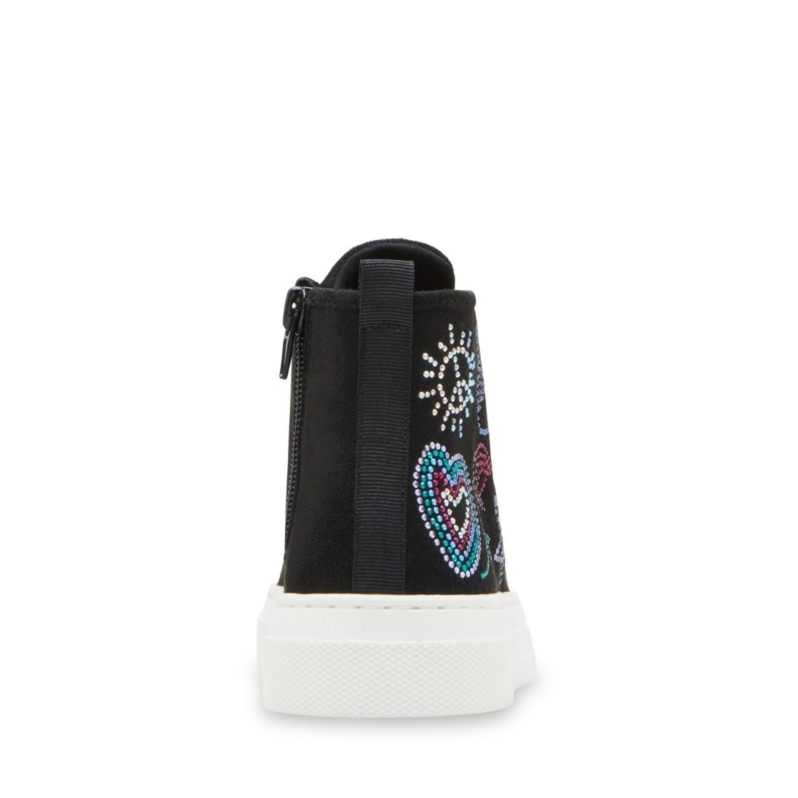 Jleahh Black Tenis Negros con Brillitos de Colores para Niña