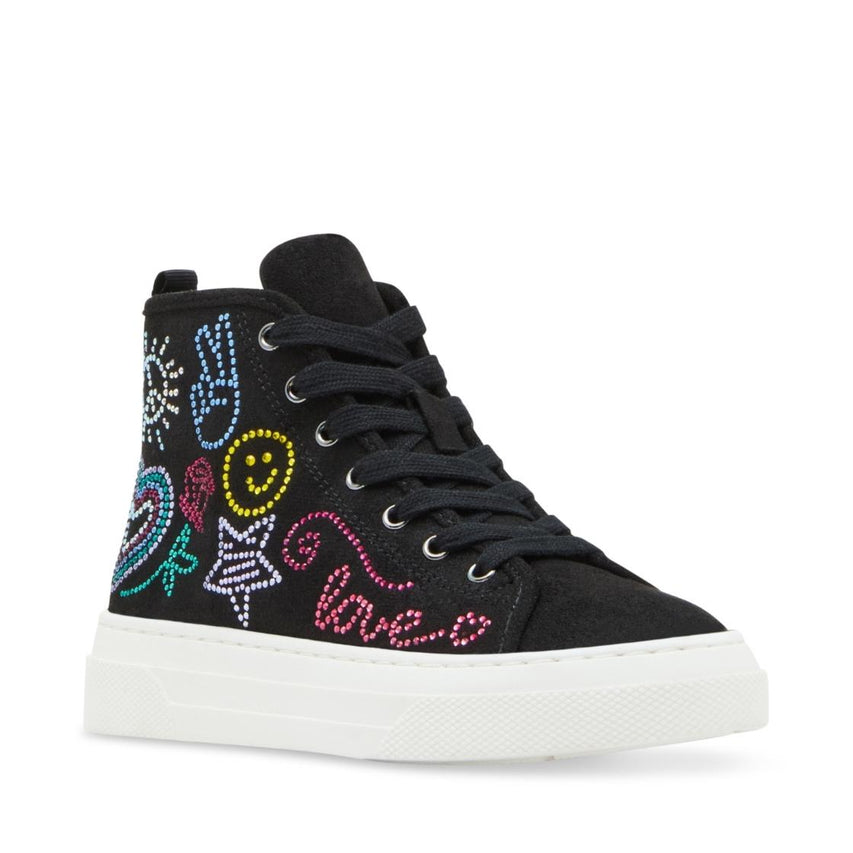 Jleahh Black Tenis Negros con Brillitos de Colores