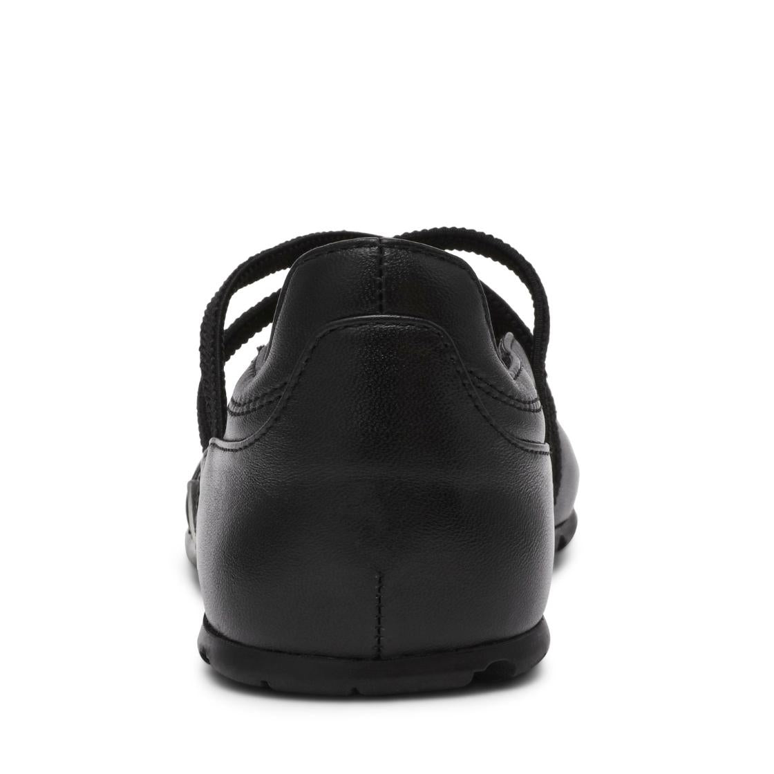 Joisie Black Leather Flats Deportivos  de Piel Negros para Mujer