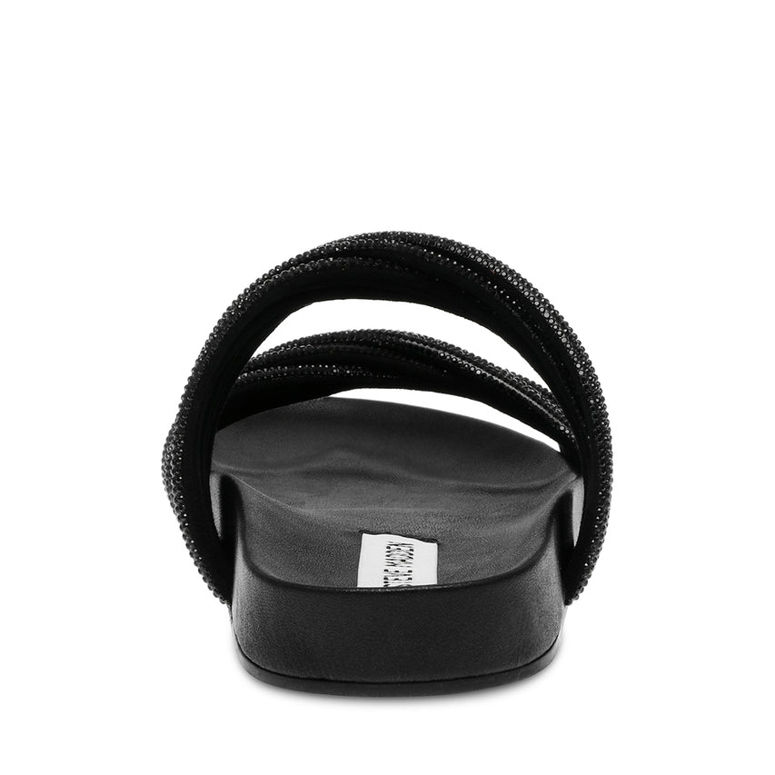 Journee Black Sandalias de Piso Negra para Mujer