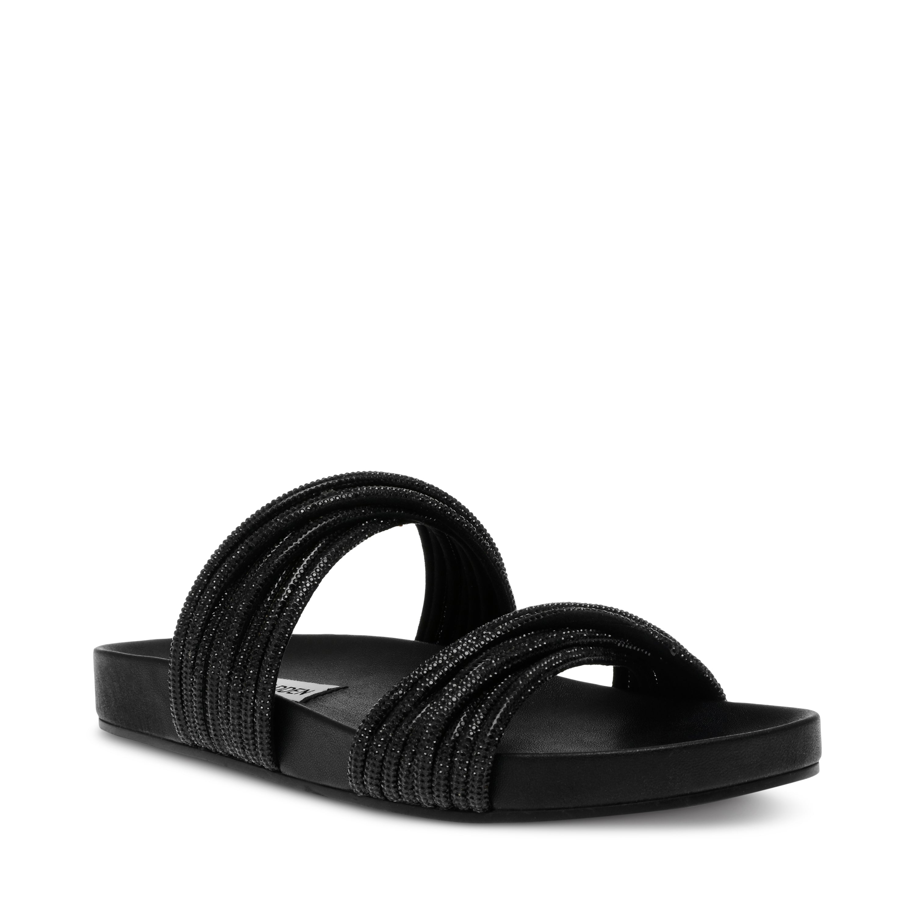 Journee Black Sandalias de Piso Negra