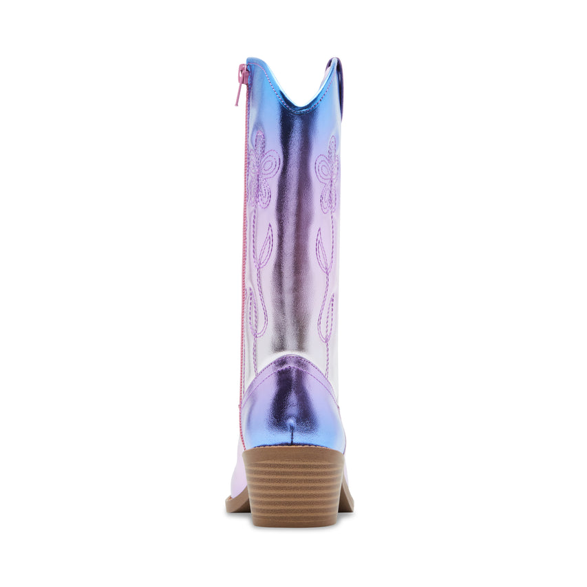 Jpettal Ombre Multi Botas Metalicas Rosas con Azul  para Niña