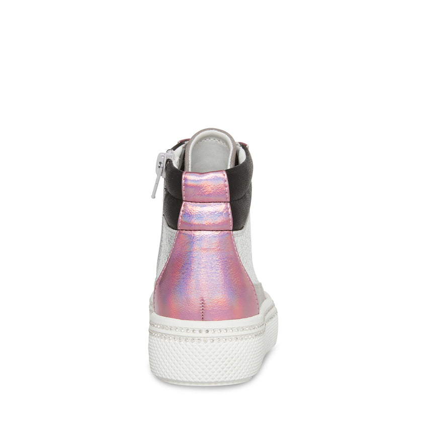 Jquirky Silver Multi Tenis de Bota Plateados para Niña