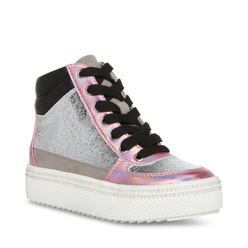 Jquirky Silver Multi Tenis de Bota Plateados