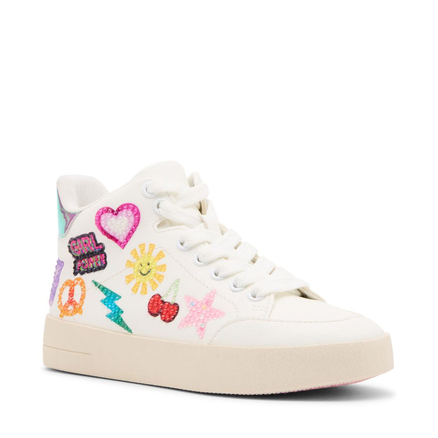 Jtoosie White Tenis Blancos con Parches de Colores