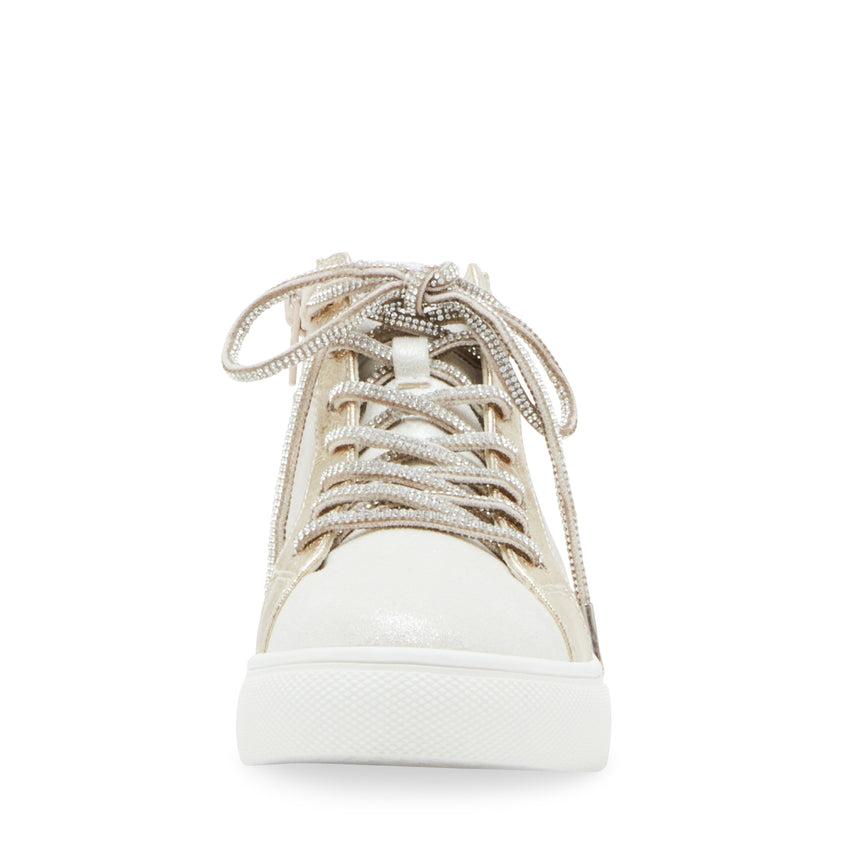 Jtrickyy Gold Tenis de Bota para Mujer