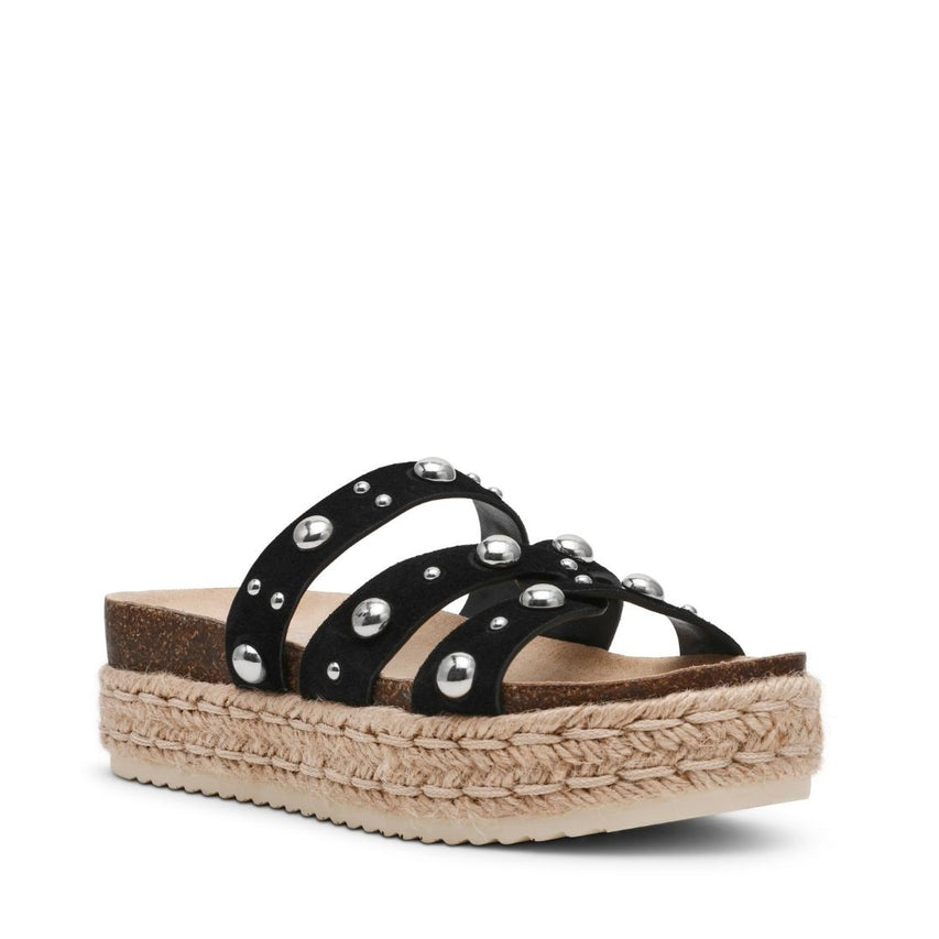 Julija Black Suede Sandalias Negras