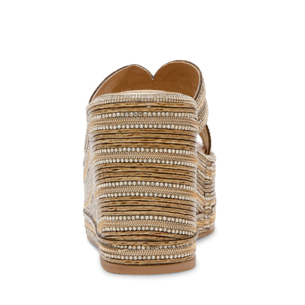 Justice Rose Gold Sandalias de Plataforma Doradas para Mujer