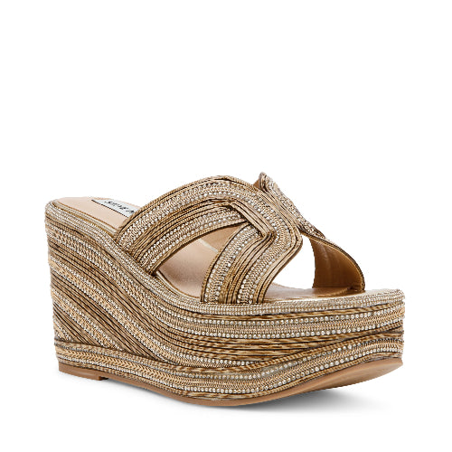 Justice Rose Gold Sandalias de Plataforma Doradas