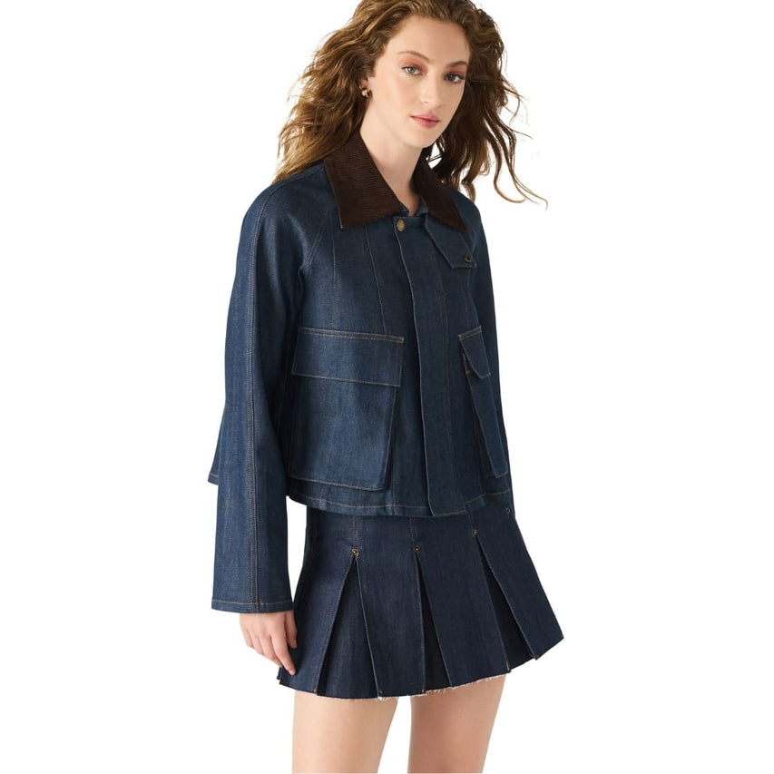 Justina Jacket Deep Indigo Chamarra de Mezclilla Azul