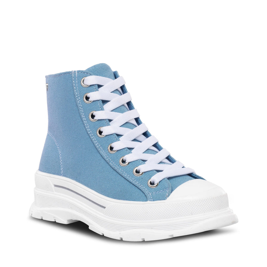 Jwexlee Denim Fabric Tenis de Bota Azules