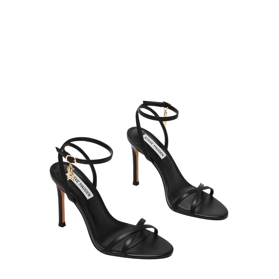 Jypsey Cnr Black Leather Sandalias de Tacon Negras
