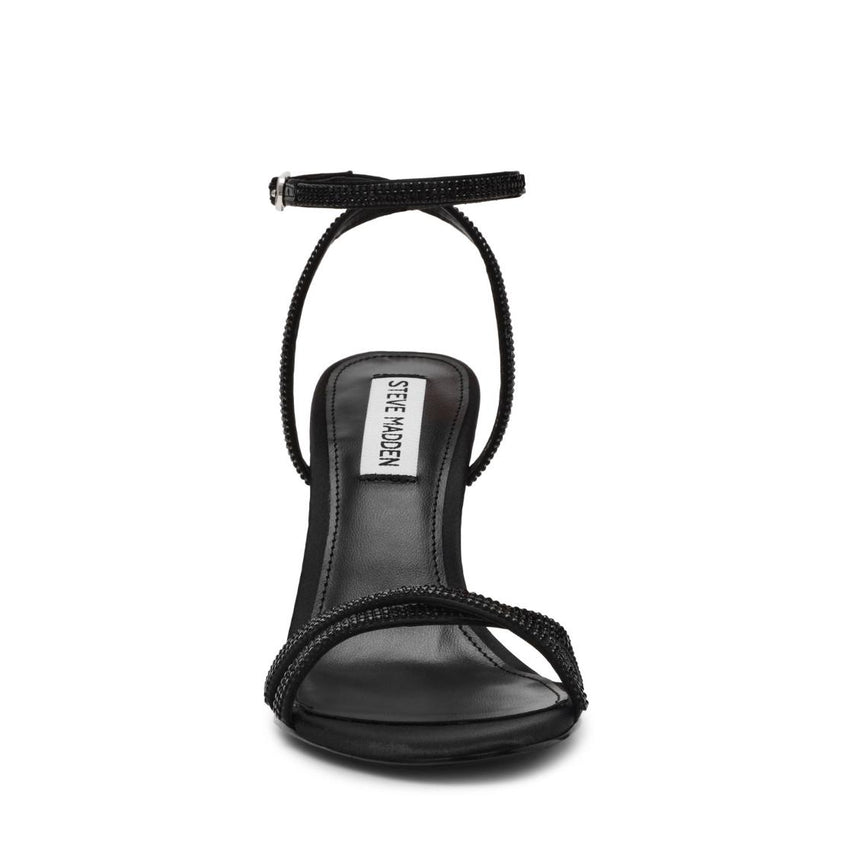 Jypsey-CNR Black Satin Tacones Abiertos Para Mujer