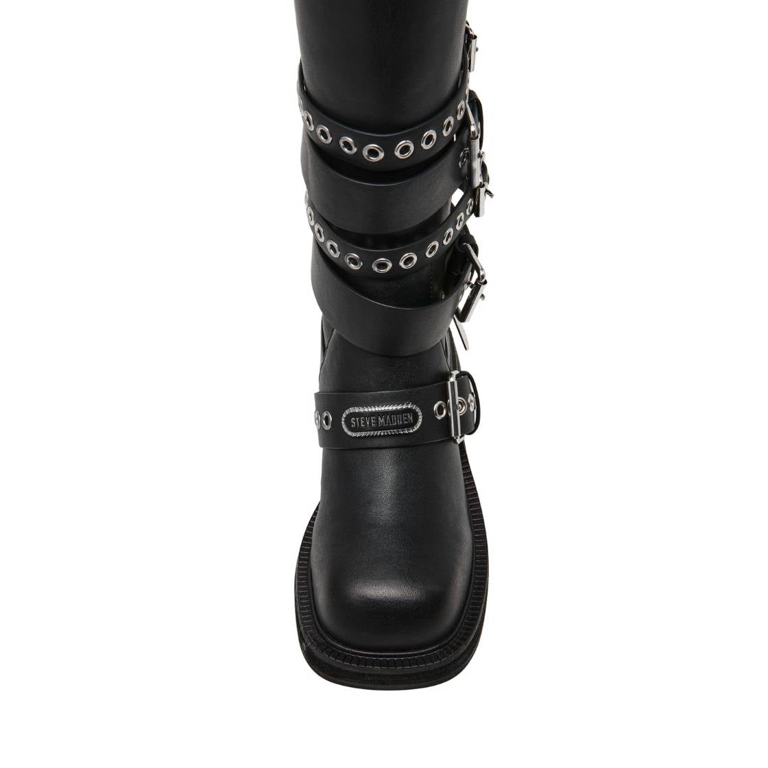 Kannonball Black Action Leather Botas con Hebillas